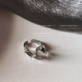 Silver Tone Abstract Twisted Open Adjustable Statement Ring view 4