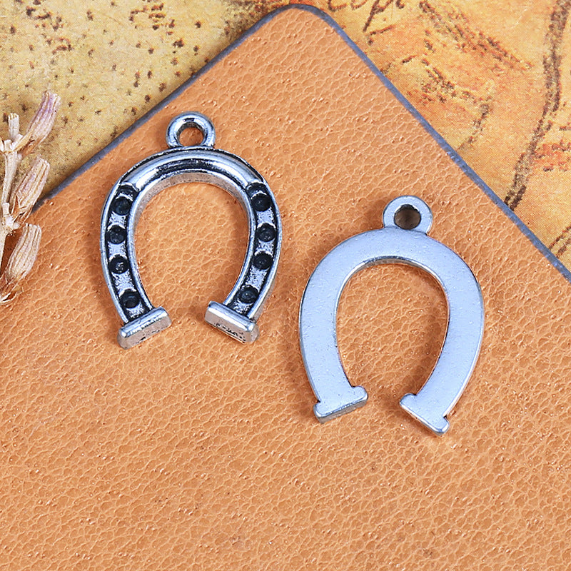 20x14mm Alloy Horseshoe Charm Pendant