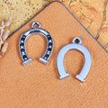 Horseshoe Charm Metal Jewelry Making Component In 2 Finishes view 3
