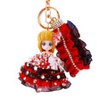 Jeweled Dark Theme Doll Keychains in Four Distinct Character Styles view 5