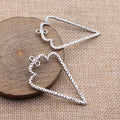 Dotted Open Heart Frame Pendant Connector for Jewelry Making view 2
