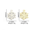 Openwork Crystal Snowflake Charms in Gold and Silver Tones view 2