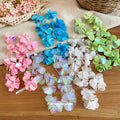 Long Shell Petal Cluster Earrings in Five Bright Colorways view 2
