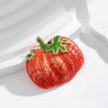 Orange Pumpkin Enamel Metal Brooch Pin for Jackets and Lapels view 5