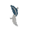 White Gold Tone Maple Leaf Two Designs Metal Brooch Pin view 1