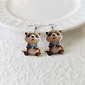 Acrylic Animal Food Print Hook Earrings 4 Fun Designs view 3