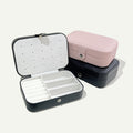 Pink Portable Faux Leather Jewelry Storage Travel Case view 2