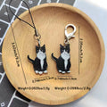 Acrylic Black White Cat Keychain Phone Charm 2 Attachments view 4
