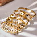 Crystal Motif Bangle Collection in Nine Gold and Silver Styles view 3