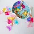 Pearl Shell and Sea Charm Keychain in Random Multicolor Arrangement view 4