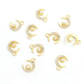 Crystal Crescent Moon and Star Celestial Charm for Jewelry Making view 3