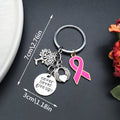 Antique Silver Tree of Life Wing Heart and Never Give Up Keychain view 1