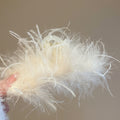 Black White Soft Feather Hair Claw Clips Plume Styles view 7