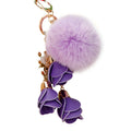 Lipstick, Heart and Floral Tassel Plush Pom Pom Keychains view 5
