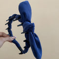 Velvet Knotted Bunny Ear Bow Headband With Teeth 2 Colors view 7
