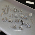 Silver Tone Crystal Ear Cuffs in Eight Assorted Designs view 4