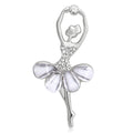 Crystal Ballerina Brooch in Gold or Silver Tone Finish view 5