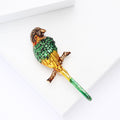 Multicolor Enamel Parrot Brooch Branch Perch Alloy Pin view 4
