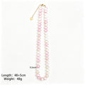 Five Color Mixed Flat Bead Necklaces With Carabiner Clasps view 7