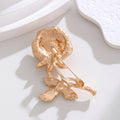 Rose Crystal Two Designs Metal Brooch Pin 4.5 x 5.5 cm view 3