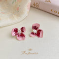 Pink Enamel Tulip Flower Stud Earrings Assorted Mix view 12
