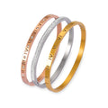 Titanium Steel Hinge Bangles Roman Numerals Pavé Crystal view 5