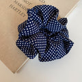 Polka Dot Fabric Scrunchies Black Navy Classic Bow Styles view 7