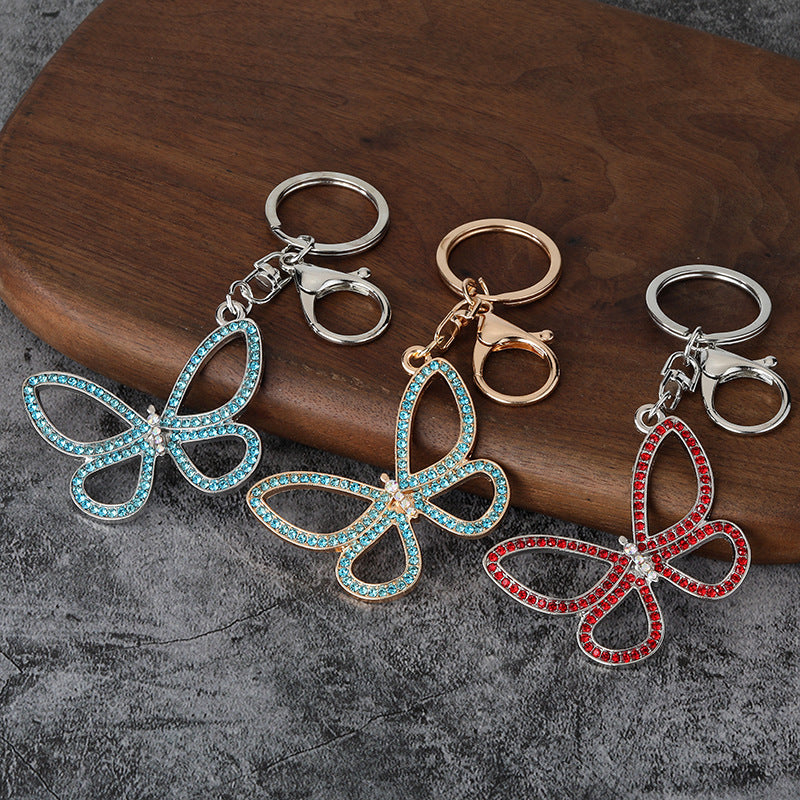 Butterfly Metal Keychain Purse Charm Gift for Car Keys