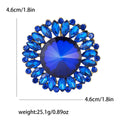 Round Rivoli Center Flower Rhinestone Brooch Colors view 11