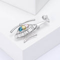 Crystal Helicopter Brooch in Gold Tone or Silver Tone view 4