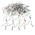 Silver Tone Fishhook Earring Wires with Colorful Accent Beads view 4
