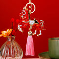 Red Money Horse Keychains with Six Color Tassel Options view 8