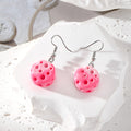 Silver Tone Gradient Cheese Novelty Resin Hook Earrings view 3
