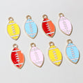 Colorful Enamel Football Charms with Gold Tone Loops view 2