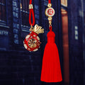 Round Fortune Pouch Vehicle Hanging Ornaments in Three Pictured Colors view 4
