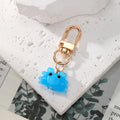 Gold Tone Glass Crab Clip Keychains in Six Bright Colors view 7