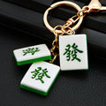 Mahjong Tile Keychains in Four Motifs with Assorted and Bell Pendant Options view 1