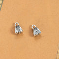 Antique Finish Beaded Teardrop Bail Metal Jewelry Component view 6