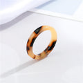 Chunky Marbled Resin Band Rings in Six Swirl and Tortoiseshell Patterns view 9