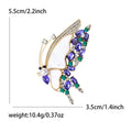 Butterfly Brooch Mother of Pearl Purple Green Crystal Pearl view 4
