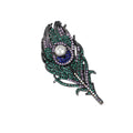 Peacock Metal Brooch Pin for Jackets and Lapels 2.9 x 6.8 cm view 5