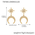 Crystal Crescent Necklace and Starburst Earring Collection view 8