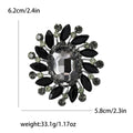 Oval Crystal Sunburst Brooch in Eleven Jewel Tone Colorways view 9