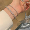Graduated Clear Crystal Open Cuff Bracelet In Gold Or Silver Tone view 4