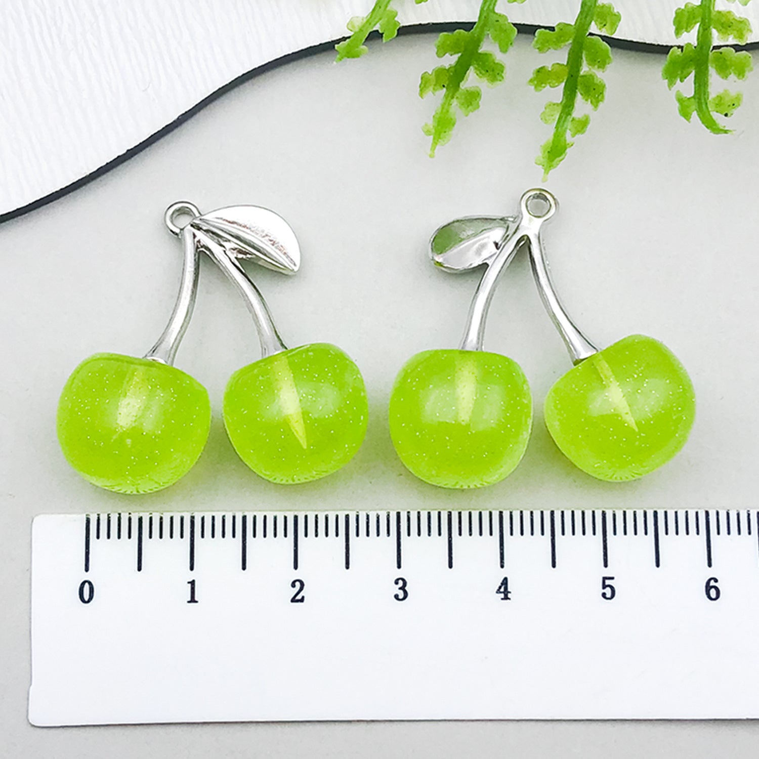 Acrylic Cherry Charm Pendants