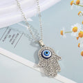 Assorted Crystal Evil Eye and Hamsa Pendant Necklaces in Twelve Designs view 9