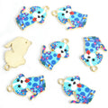 Floral Print Dog Charms in Six Patterns and Two Metal Tones view 8