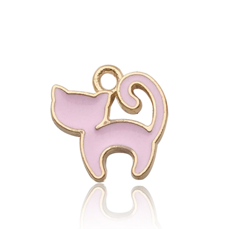 K Gold Tone Enamel Zinc Alloy Moon Leaf Charm Pendants for DIY Bracelet Necklace