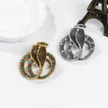 Black Gold Tone Zodiac Animal Crystal Two Designs Metal Brooch Pin view 4