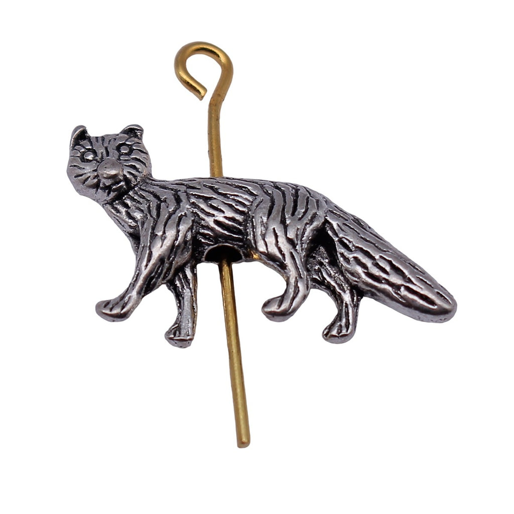 22x12mm 1.5g Antique Silver Zinc Alloy Fox Shape Loose Metal Beads for Bracelet Jewelry Making